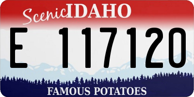 ID license plate E117120