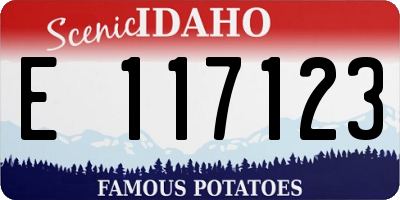 ID license plate E117123