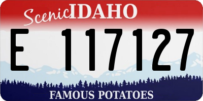 ID license plate E117127