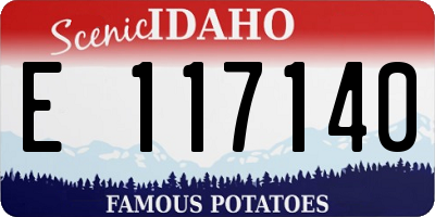 ID license plate E117140