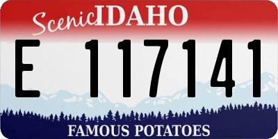 ID license plate E117141