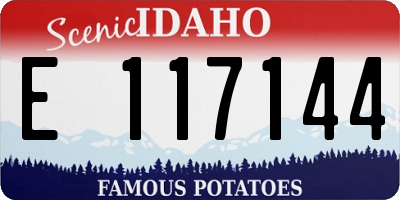 ID license plate E117144