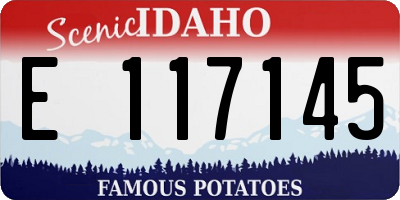 ID license plate E117145