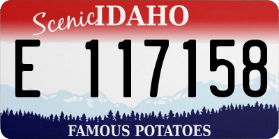 ID license plate E117158