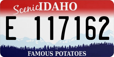 ID license plate E117162