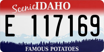 ID license plate E117169