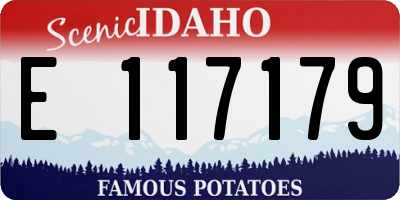 ID license plate E117179