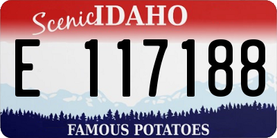 ID license plate E117188