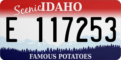 ID license plate E117253