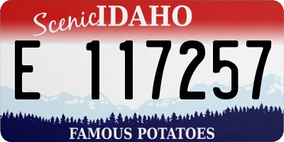 ID license plate E117257