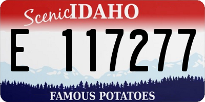 ID license plate E117277