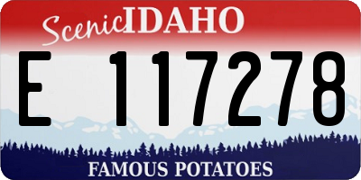 ID license plate E117278