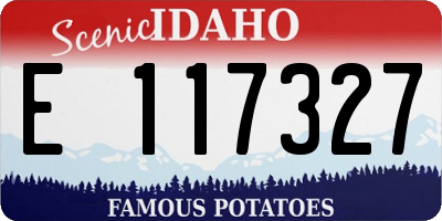 ID license plate E117327