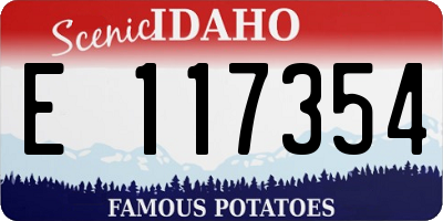ID license plate E117354