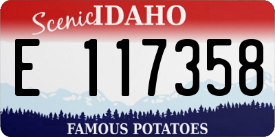 ID license plate E117358
