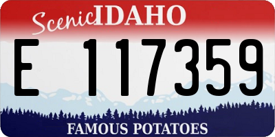 ID license plate E117359