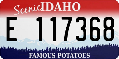 ID license plate E117368