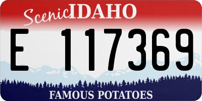 ID license plate E117369