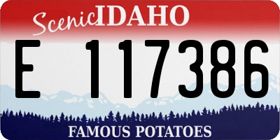 ID license plate E117386