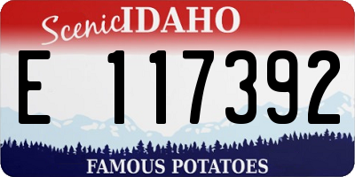 ID license plate E117392
