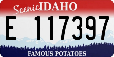 ID license plate E117397