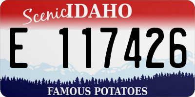 ID license plate E117426