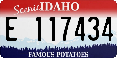 ID license plate E117434