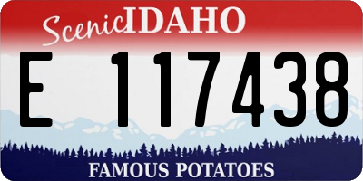 ID license plate E117438