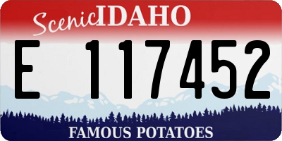 ID license plate E117452
