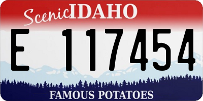 ID license plate E117454