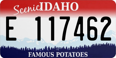 ID license plate E117462