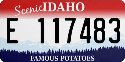 ID license plate E117483