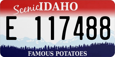 ID license plate E117488
