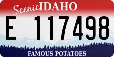 ID license plate E117498