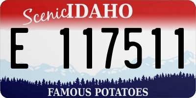 ID license plate E117511
