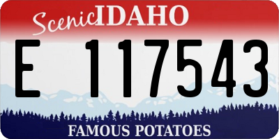 ID license plate E117543