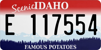 ID license plate E117554