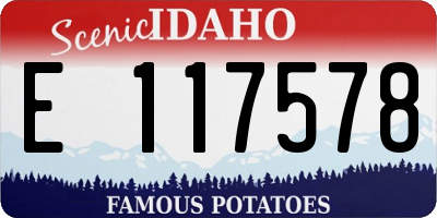 ID license plate E117578
