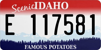 ID license plate E117581