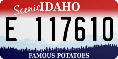 ID license plate E117610