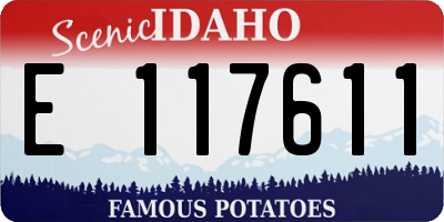 ID license plate E117611
