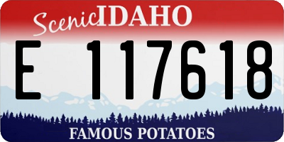 ID license plate E117618