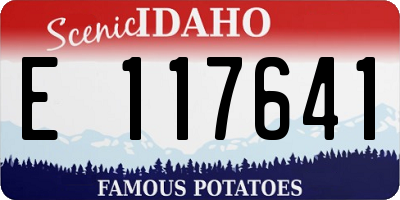 ID license plate E117641