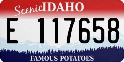 ID license plate E117658