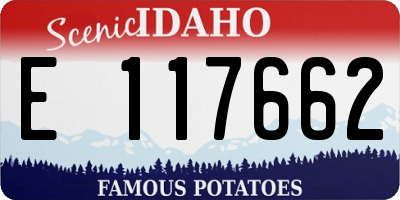 ID license plate E117662