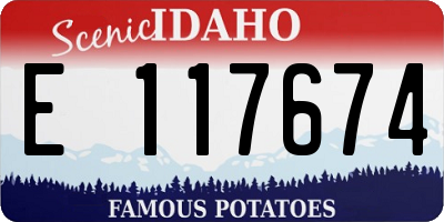 ID license plate E117674