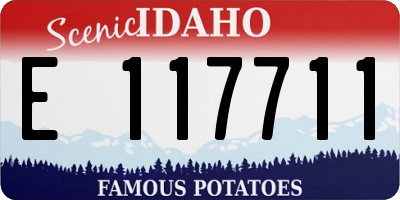 ID license plate E117711