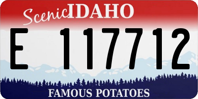 ID license plate E117712
