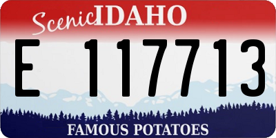 ID license plate E117713