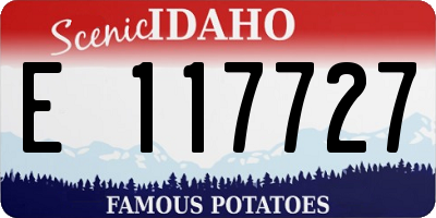 ID license plate E117727